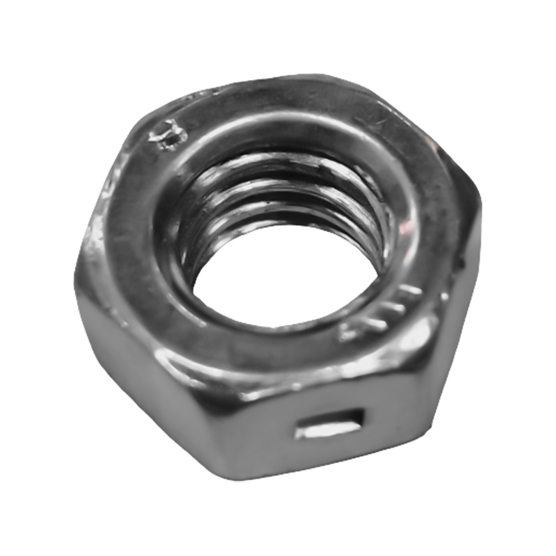 Sechskantmutter aus Kohlenstoffstahl mit geprägtem Dreipunktverschluss, externer Sechskantmutter-Schraubverschluss, Sicherungsschraube Güteklasse 4.8